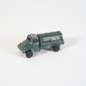 Barclay US Army Fuel Truck Metal Miniture Vintage 1.75 Inches Long Rare HTF